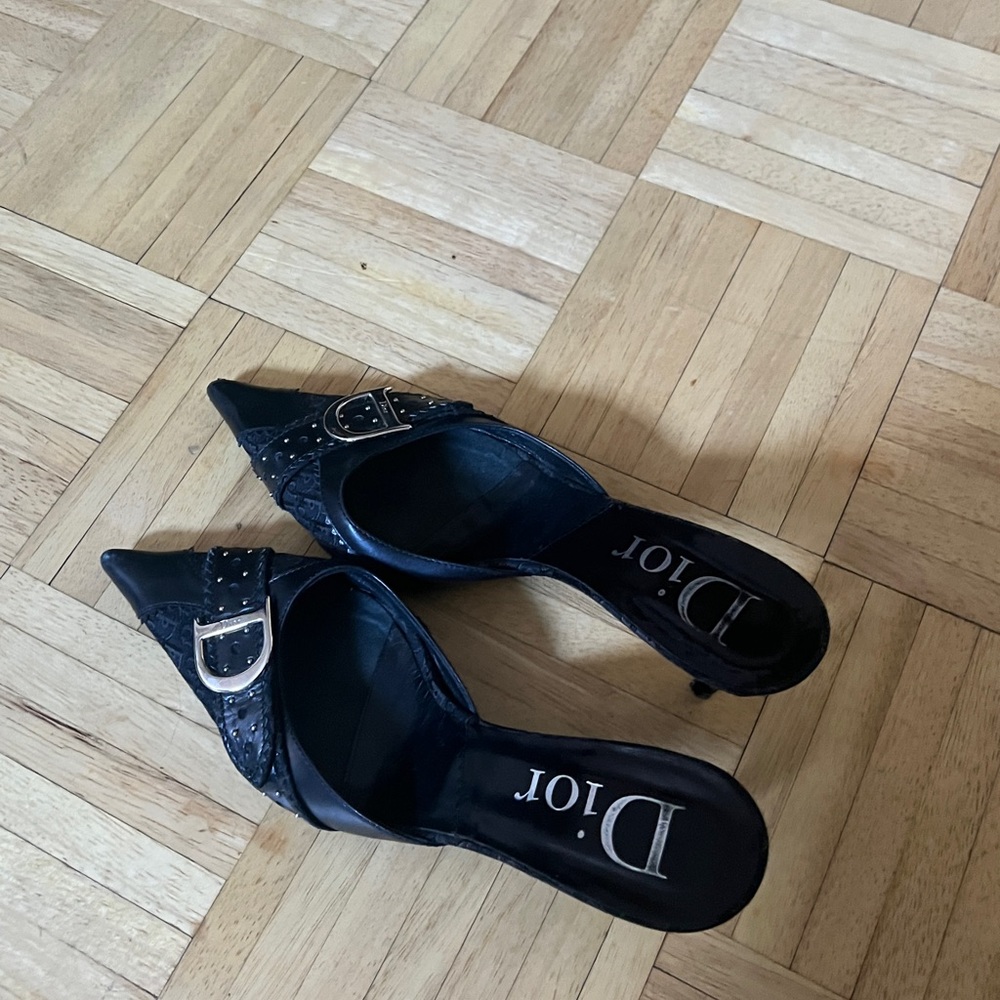 Dior Black Mules